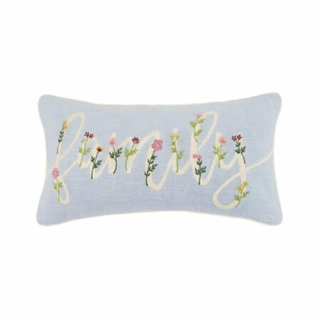 PUESTA EN ESCENA 12 x 24 in. Floral Family Cord Embroidered Polyester Filler Pillow PU3124473